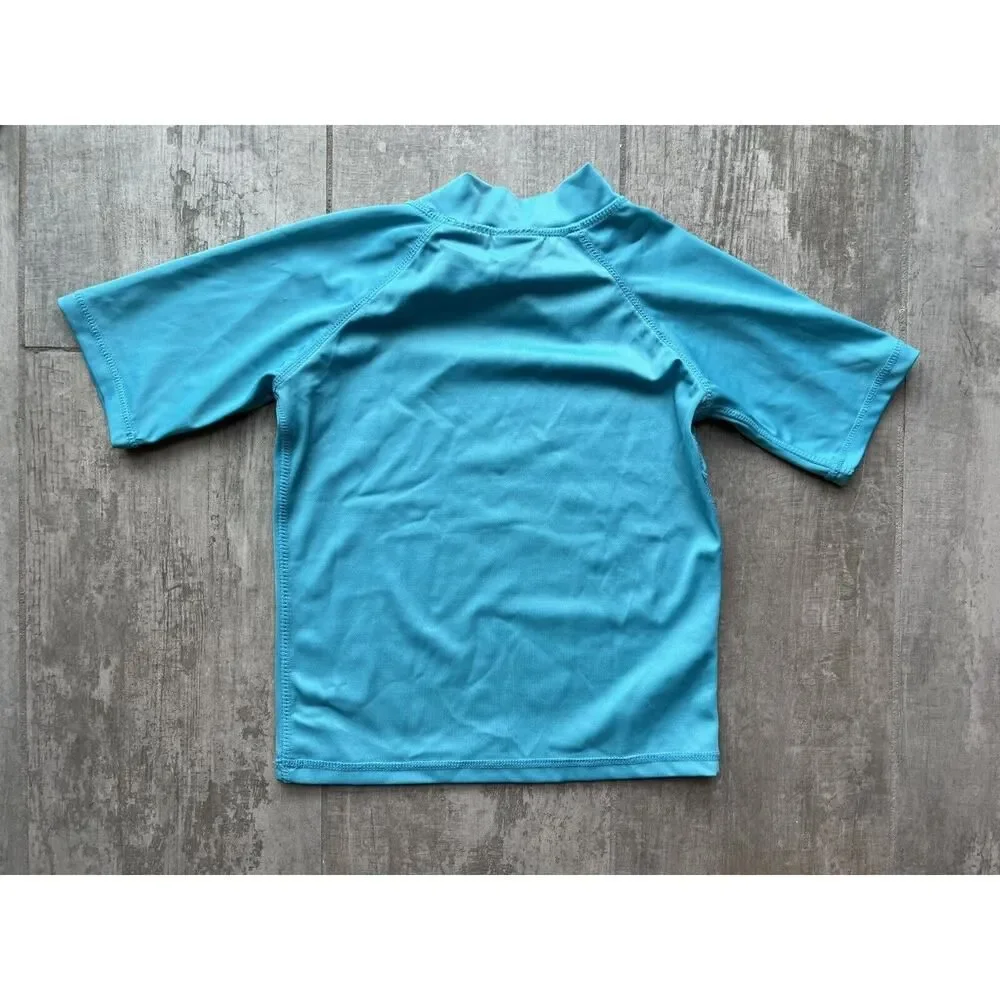 Kanu Surf Toddler Boys Short Sleeve UPF 50+ Rash Guard Swim Shirt Mock Neck 5T